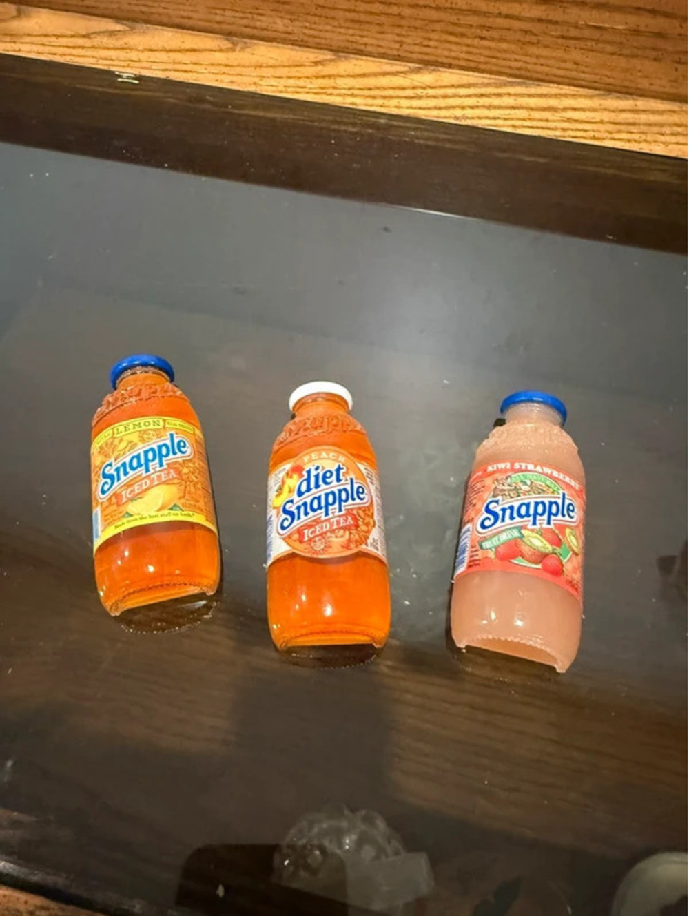 Vintage Snapple Bottle Refrigerator Magnets Set of 3